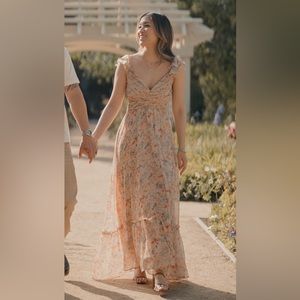 ASTR the Label Primrose Floral Strappy Back Maxi Dress